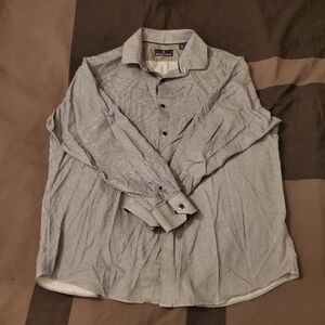 Men's Hart Schaffner Marx Size XL Gray Button Up Longsleeve Collared Shirt